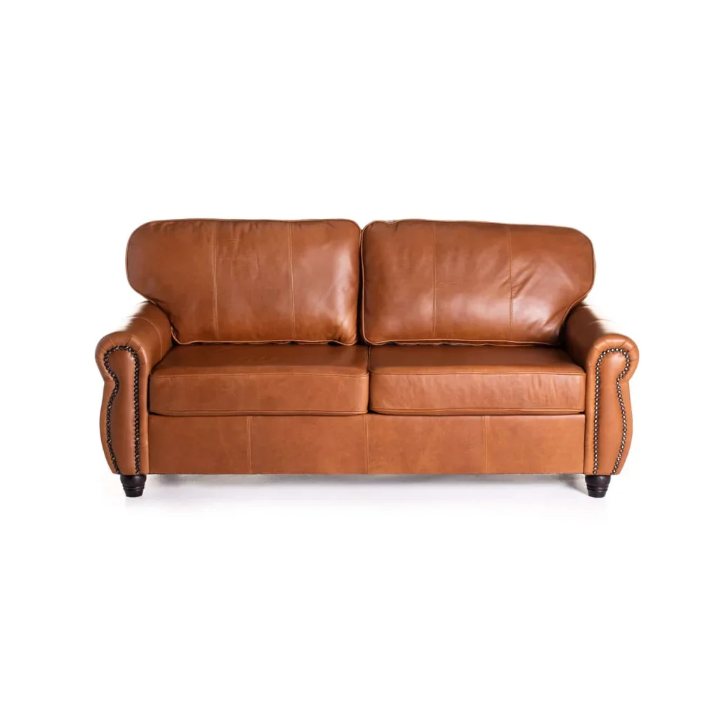KINGSLEY GENUINE LEATHER 3 SEATER COUCH - Image 7