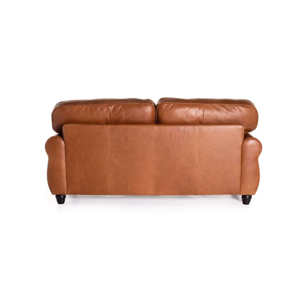 KINGSLEY GENUINE LEATHER 3 SEATER COUCH - Image 9