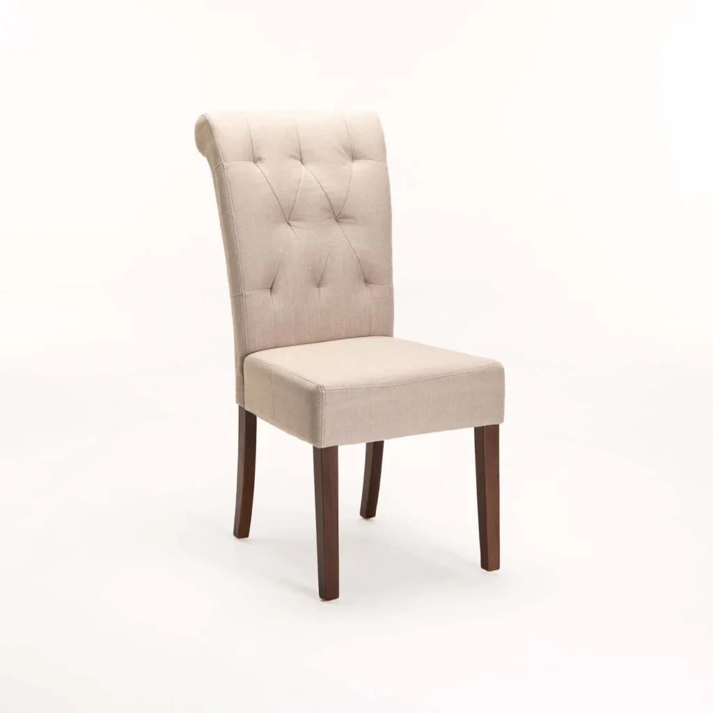 CHESTERFIELD FABRIC DINING CHAIR - Image 6