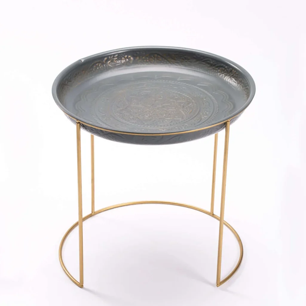 KOMO 42cm ROUND METAL SIDE TABLE - Image 3