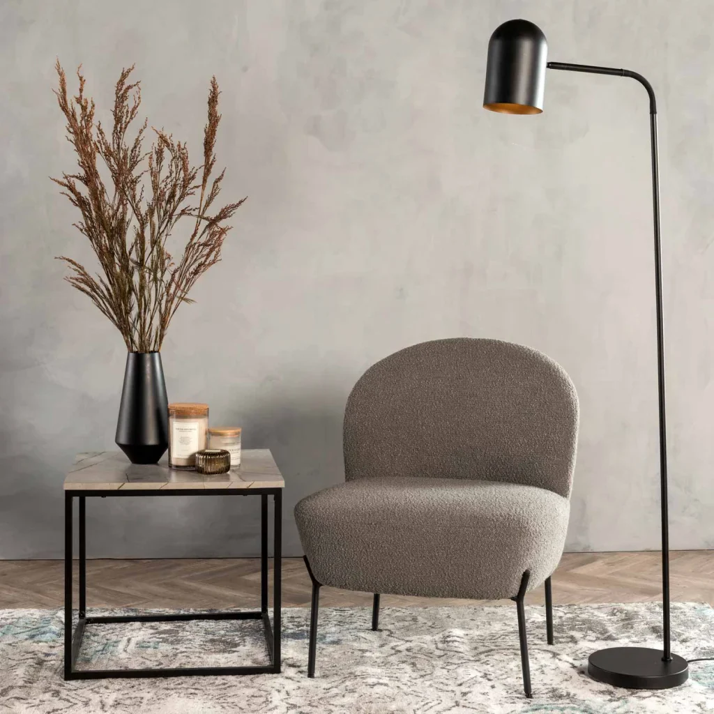 FLOOR LAMP BLACK METAL SPOT SHADE 148cm H - Image 2