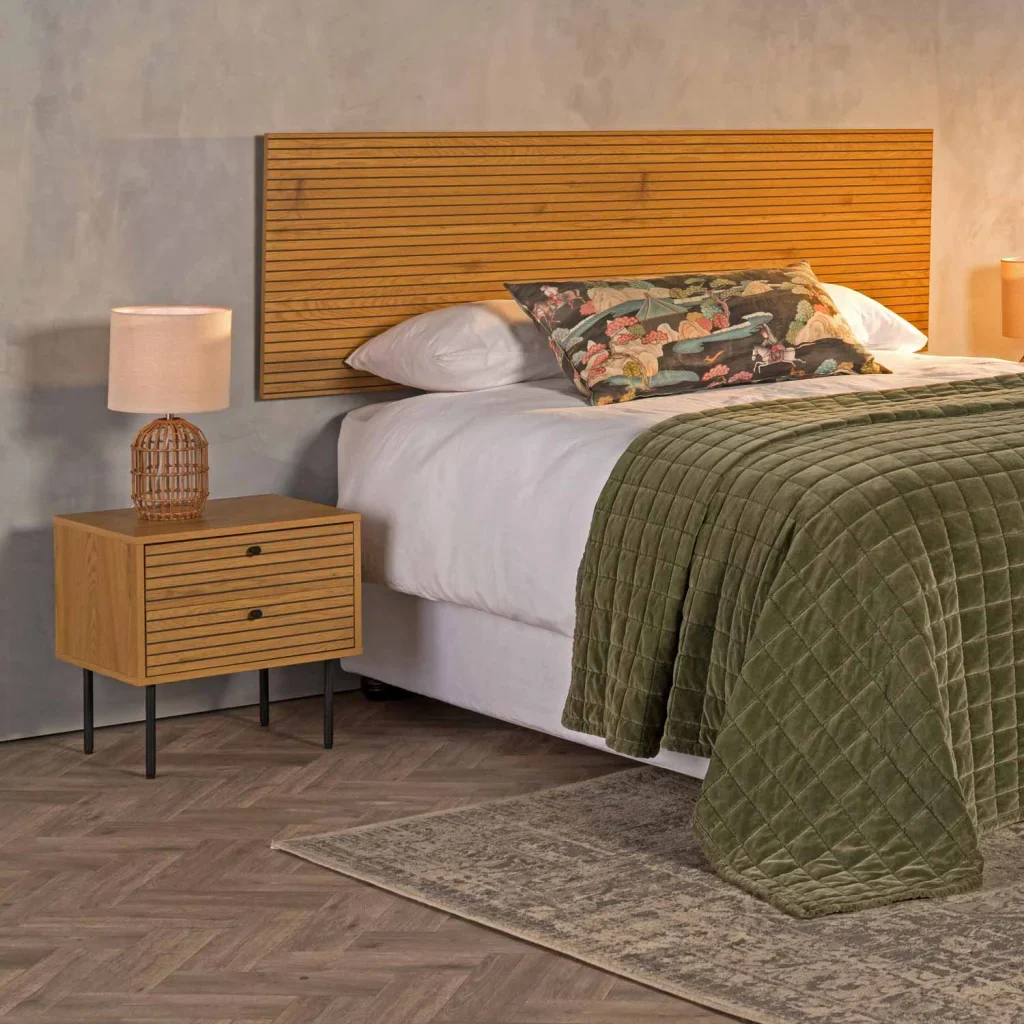 TABLE LAMP RATTAN CAGE CREAM FABRIC SHADE - Image 2
