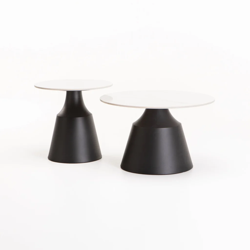 LEA SET OF 2 70/50cm STONE TOP COFFEE TABLE - Image 6