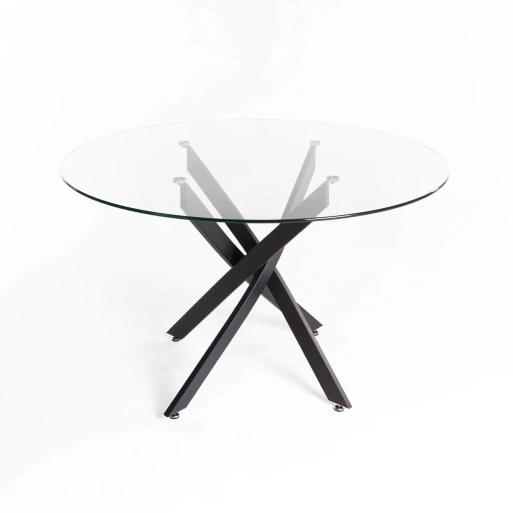 LEN ROUND 10mm GLASS TOP DINING TABLE - Image 4