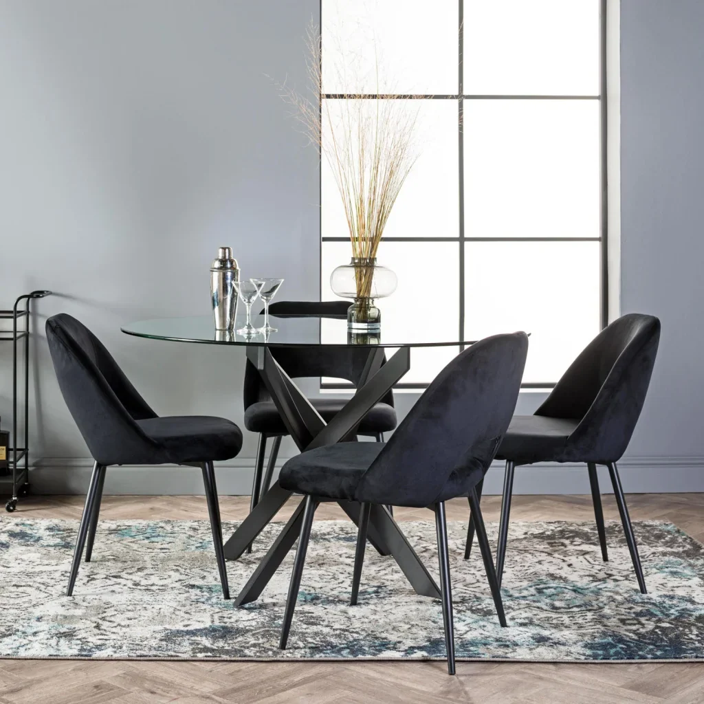 LEN ROUND 10mm GLASS TOP DINING TABLE - Image 8