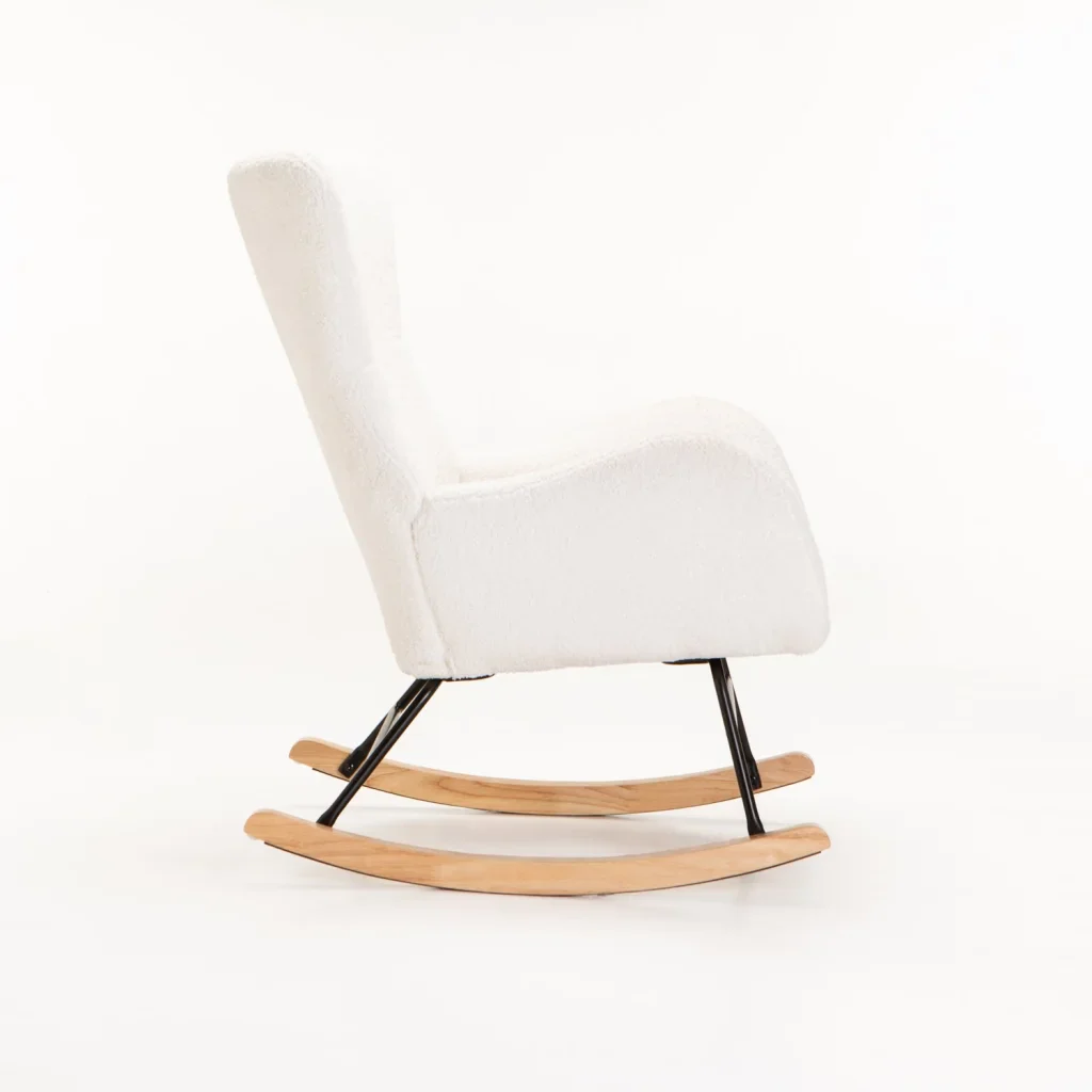 LULU FLEECE ROCKING CHAIR - CREAM - Image 4