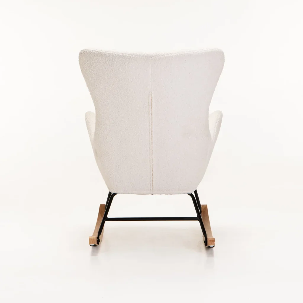 LULU FLEECE ROCKING CHAIR - CREAM - Image 5