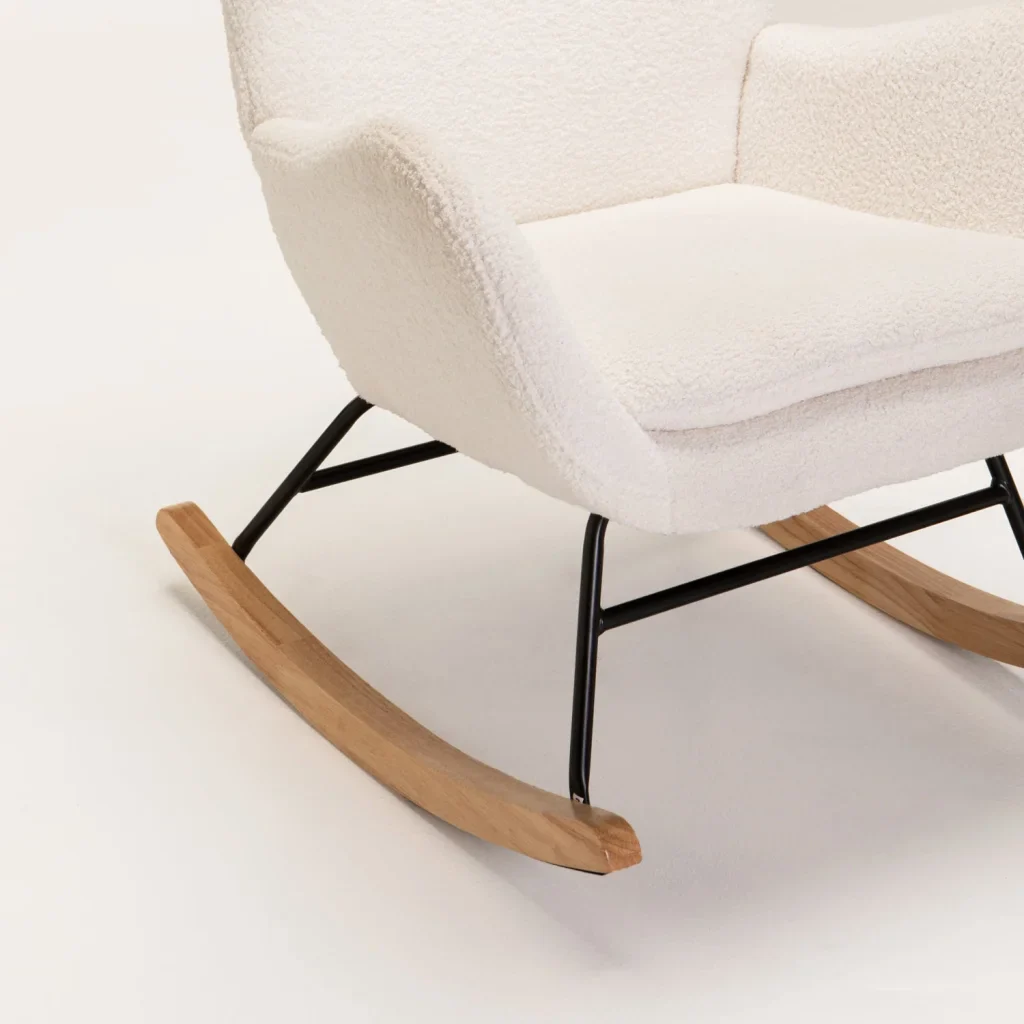 LULU FLEECE ROCKING CHAIR - CREAM - Image 6