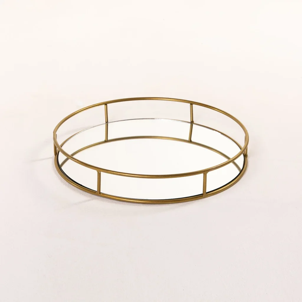 LUXE ROUND SET OF 2 MIRROR TRAYS - Image 3