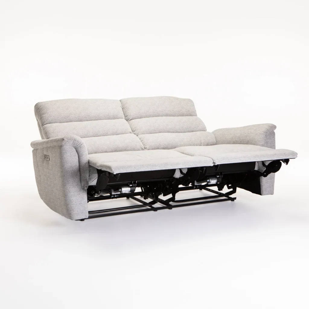 MARCO FABRIC ELECTRIC POWER 3 SEATER RECLINER-GREY - Image 3