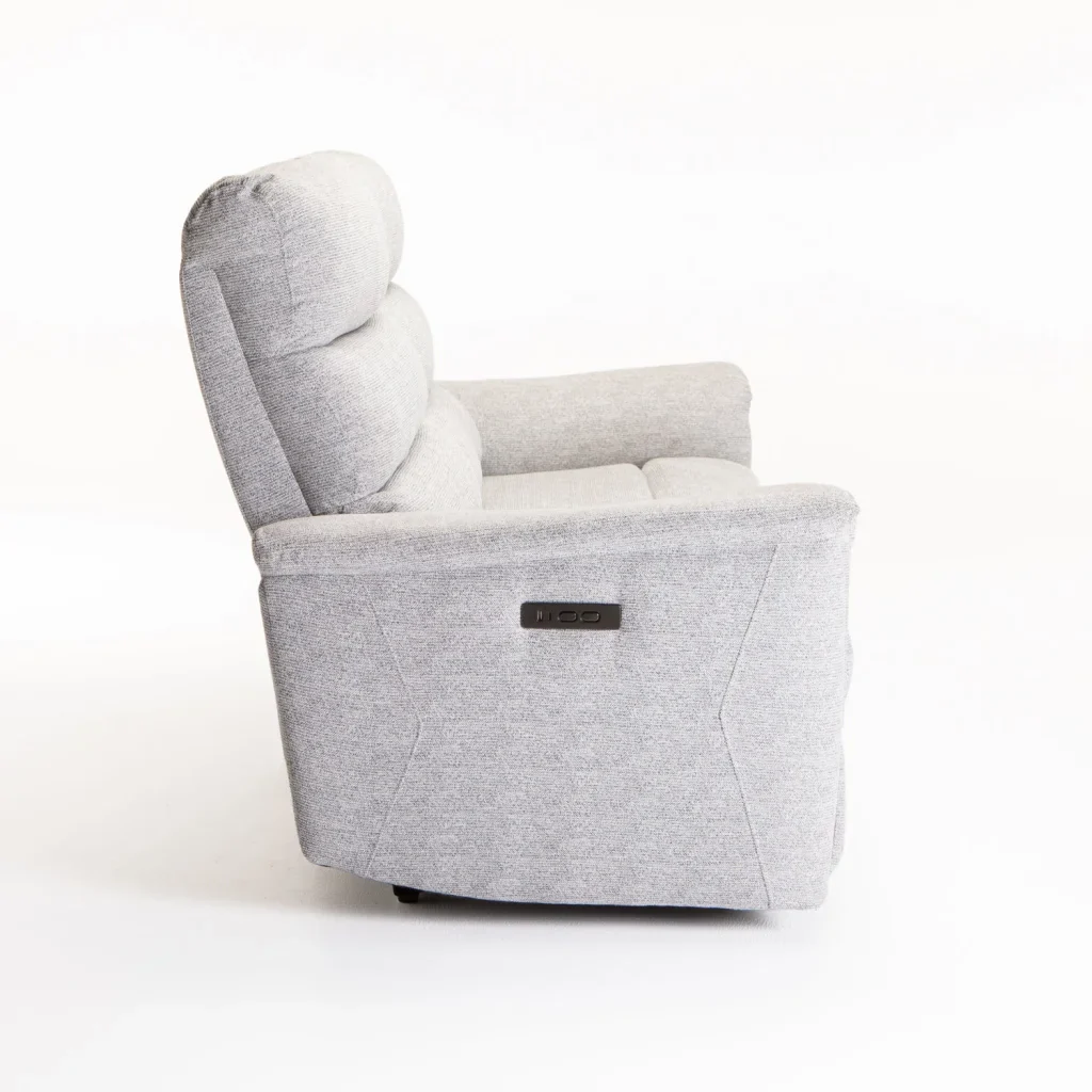MARCO FABRIC ELECTRIC POWER 3 SEATER RECLINER-GREY - Image 7