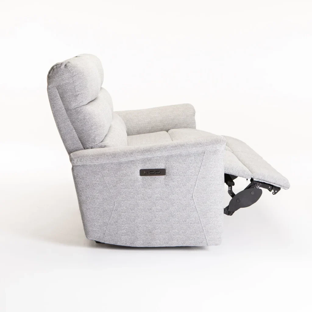 MARCO FABRIC ELECTRIC POWER 3 SEATER RECLINER-GREY - Image 8