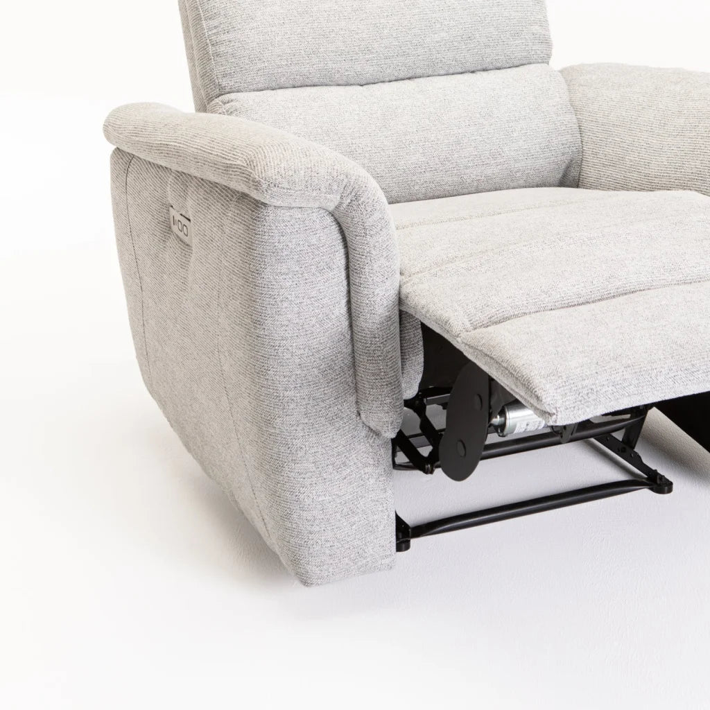 MARCO FABRIC ELECTRIC POWER ARMCHAIR RECLINER-GREY - Image 9