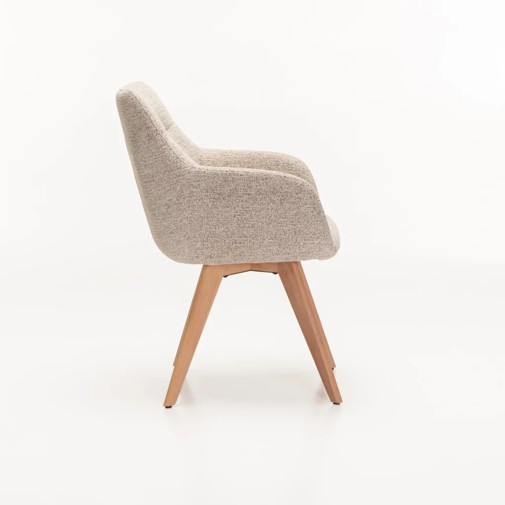 NELLA WOODEN DINING CHAIR - SPECKLED STONE - Image 3