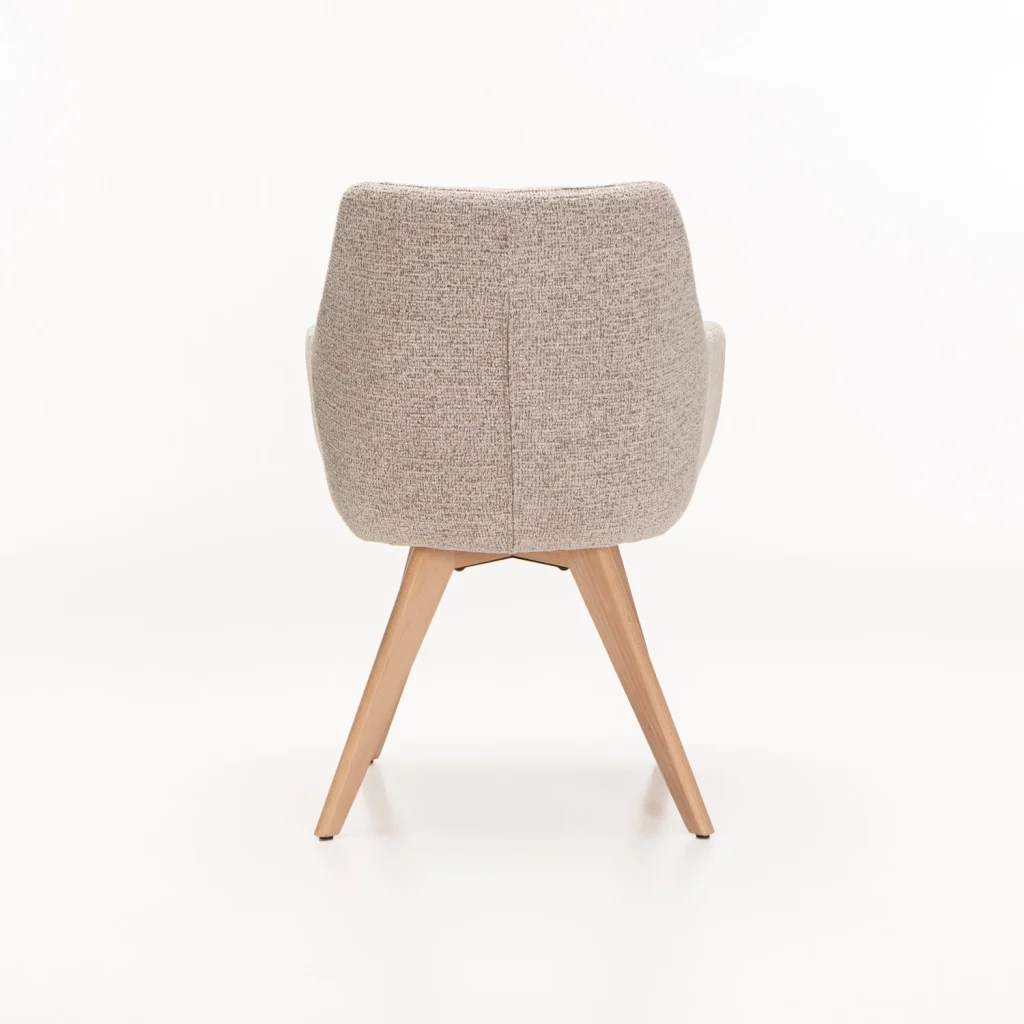 NELLA WOODEN DINING CHAIR - SPECKLED STONE - Image 4
