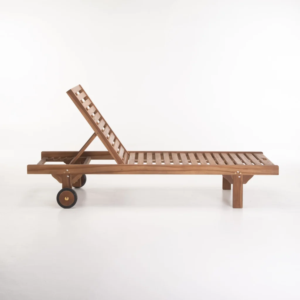 NINA DELUXE TEAK SUNLOUNGER - Image 4