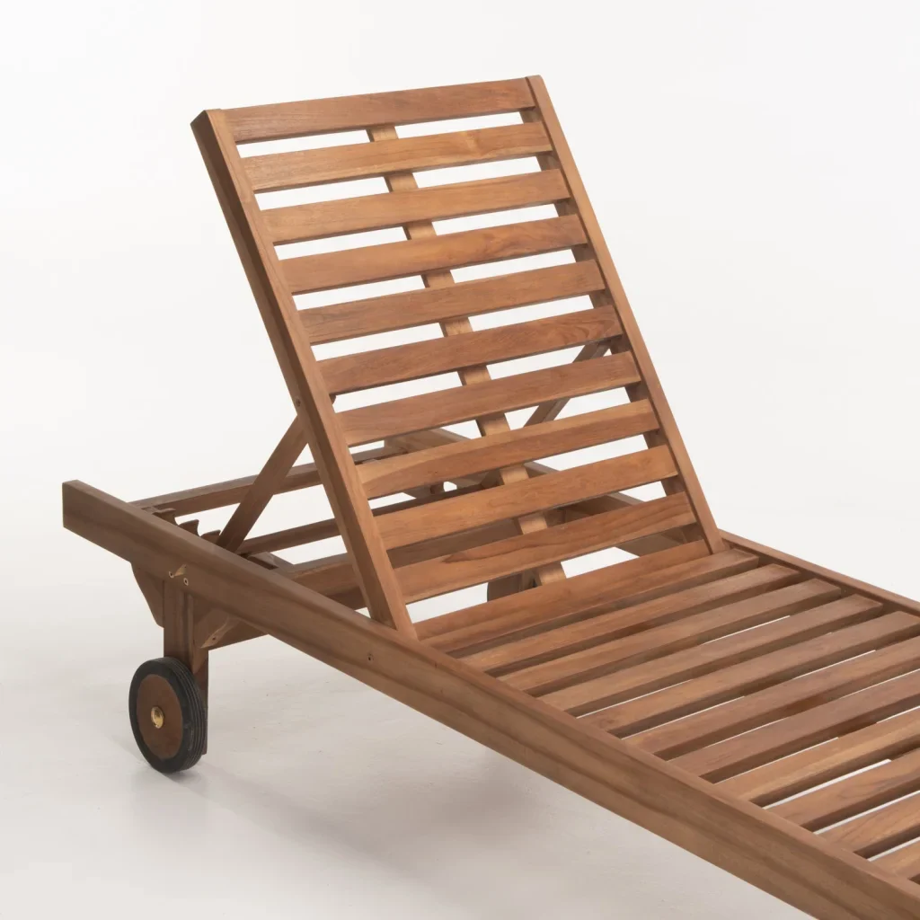 NINA DELUXE TEAK SUNLOUNGER - Image 5