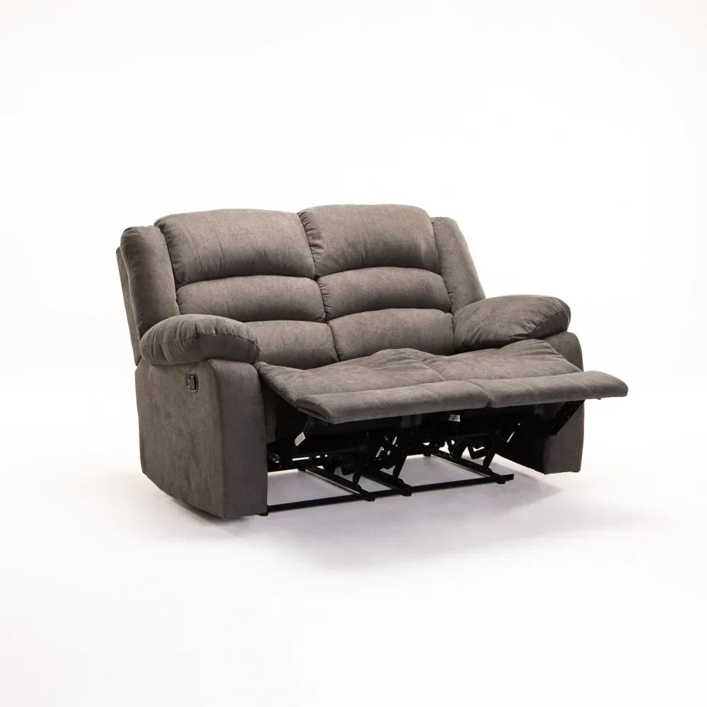 OLI FABRIC 2 SEATER RECLINER - DARK GREY - Image 3