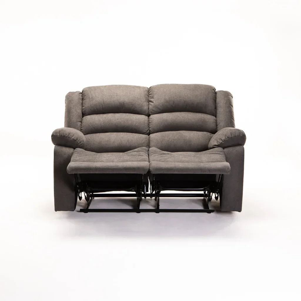 OLI FABRIC 2 SEATER RECLINER - DARK GREY - Image 5
