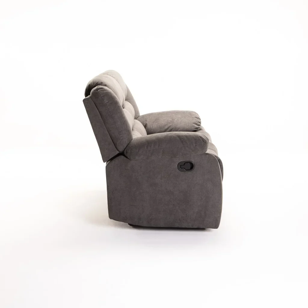 OLI FABRIC 2 SEATER RECLINER - DARK GREY - Image 6