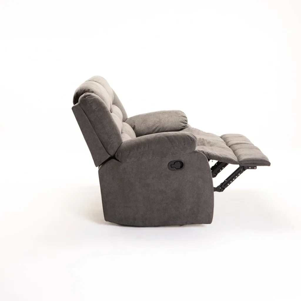 OLI FABRIC 2 SEATER RECLINER - DARK GREY - Image 7