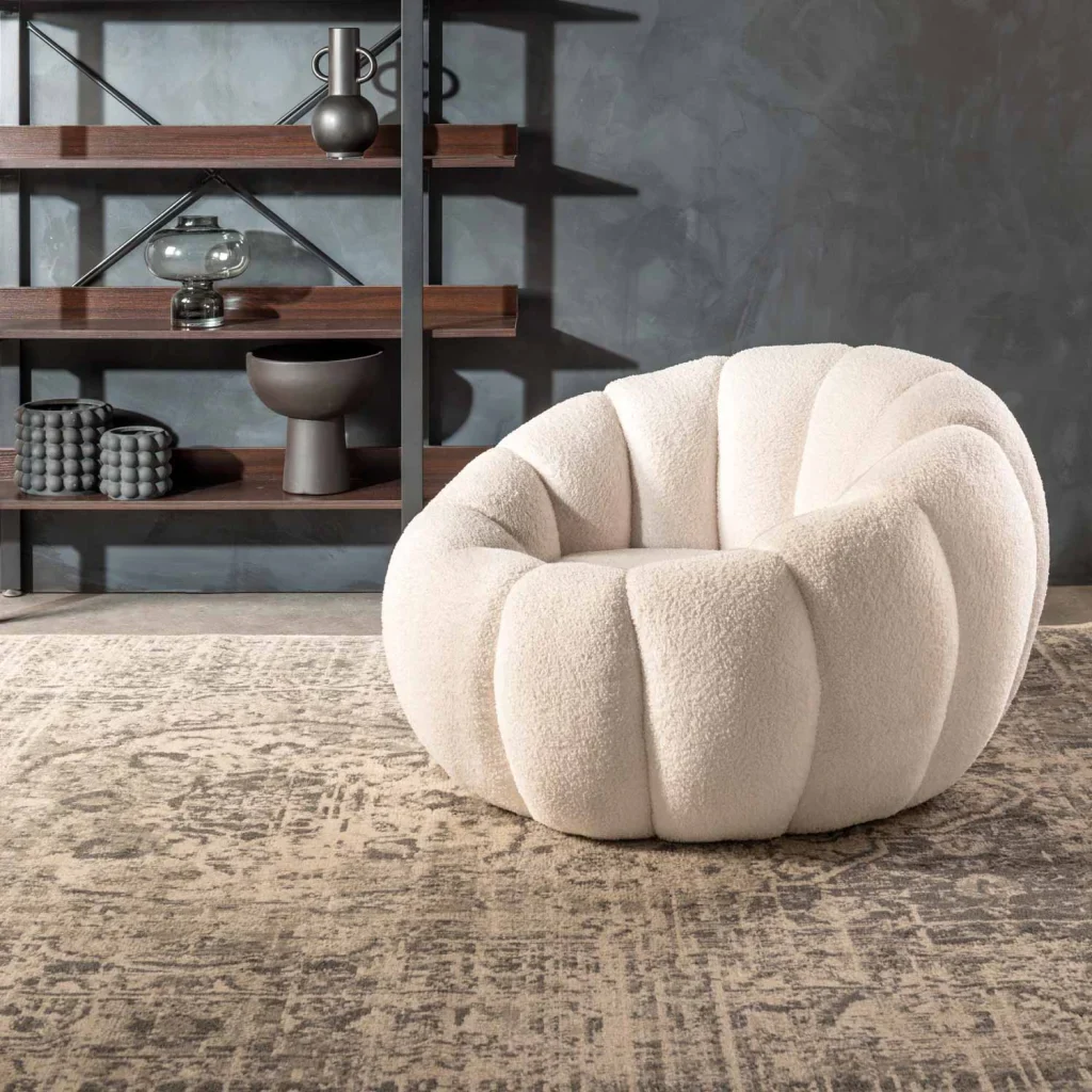 PEARL FLEECE FABRIC CHAIR - Image 2