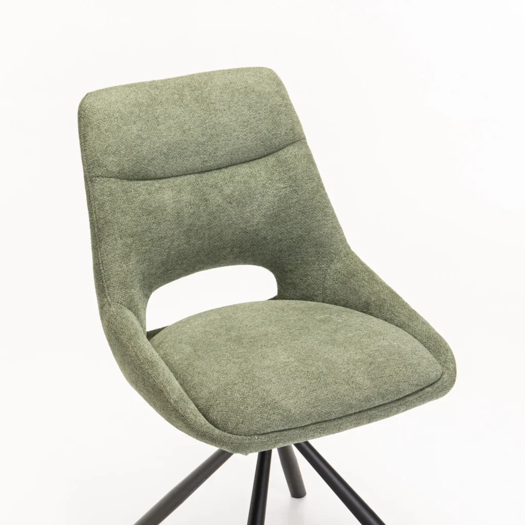 PRATO FABRIC SWIVEL DINING CHAIR - Image 10