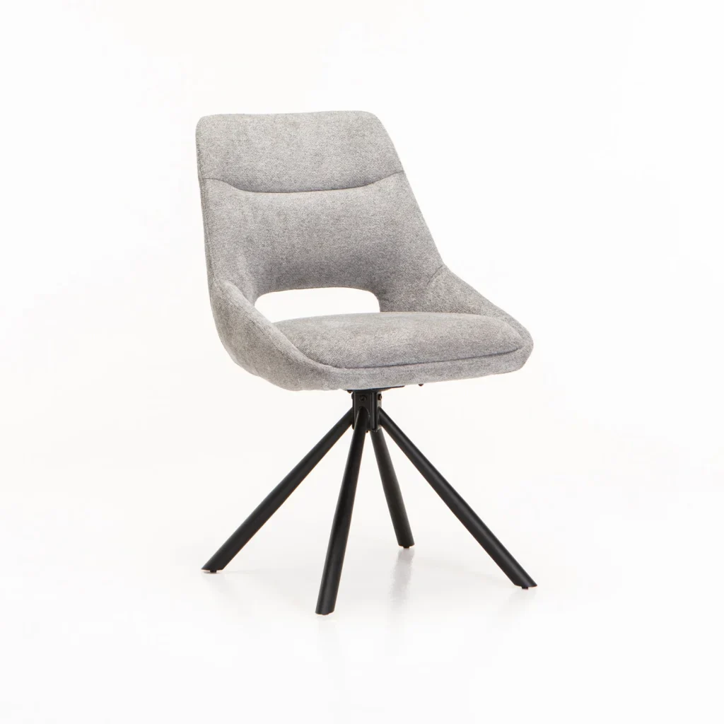 PRATO FABRIC SWIVEL DINING CHAIR - Image 11
