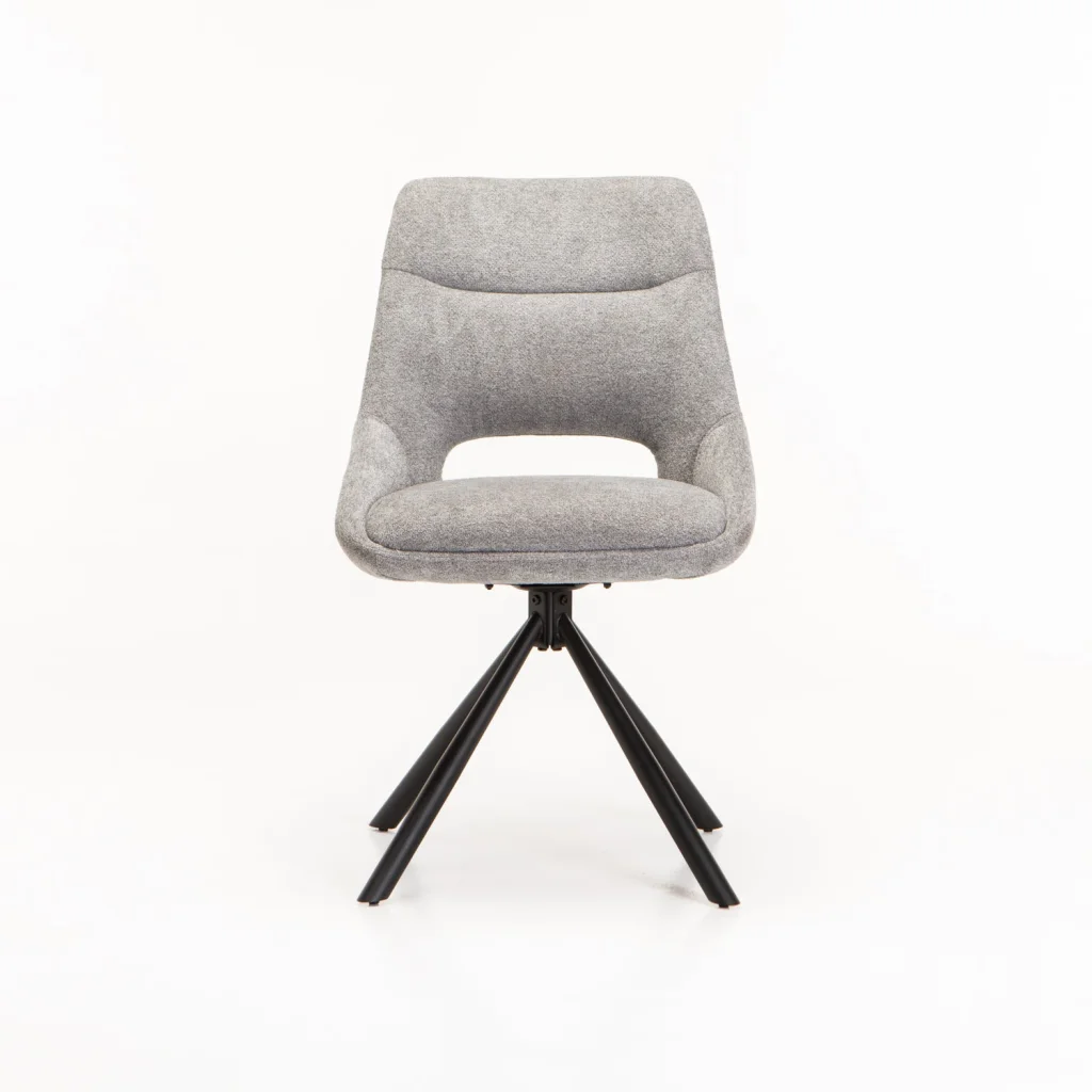 PRATO FABRIC SWIVEL DINING CHAIR - Image 12