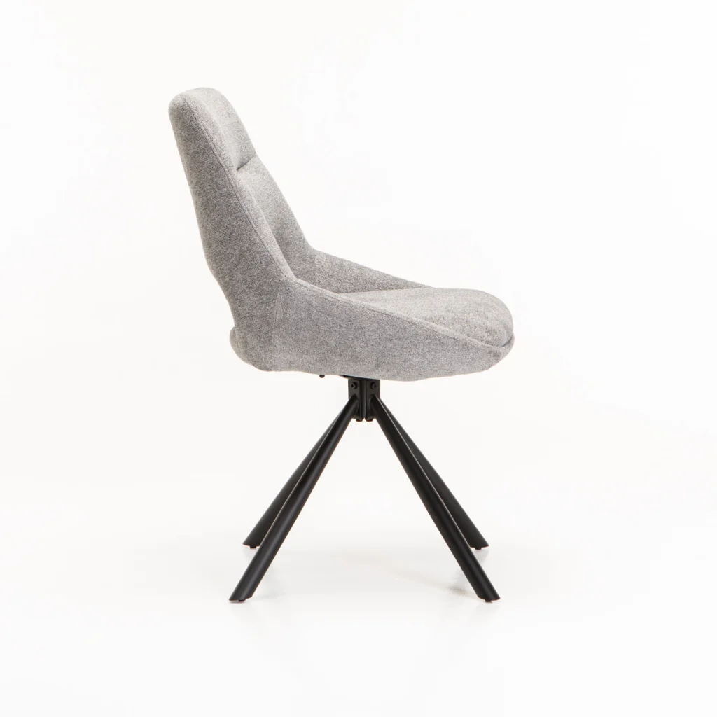 PRATO FABRIC SWIVEL DINING CHAIR - Image 13