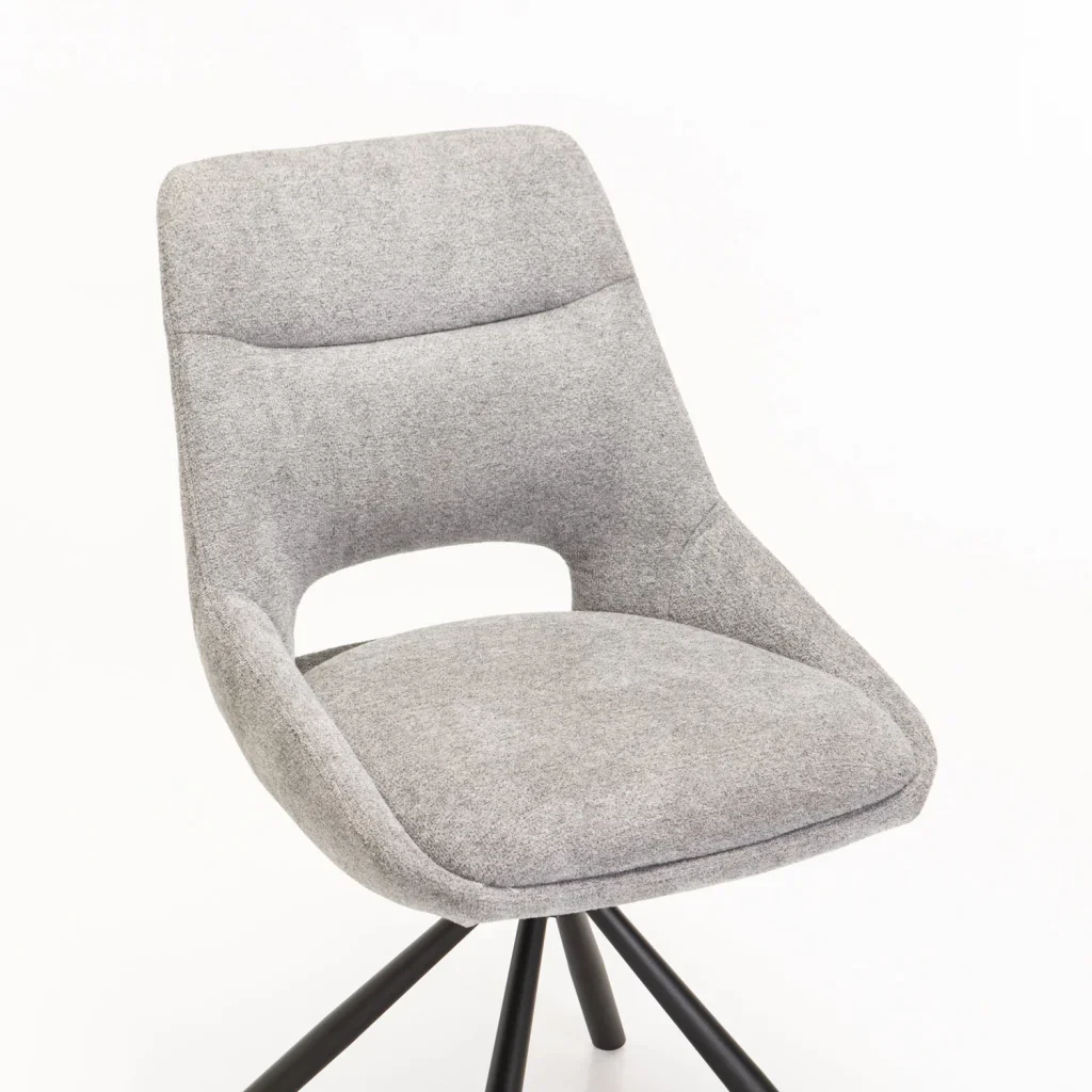 PRATO FABRIC SWIVEL DINING CHAIR - Image 15
