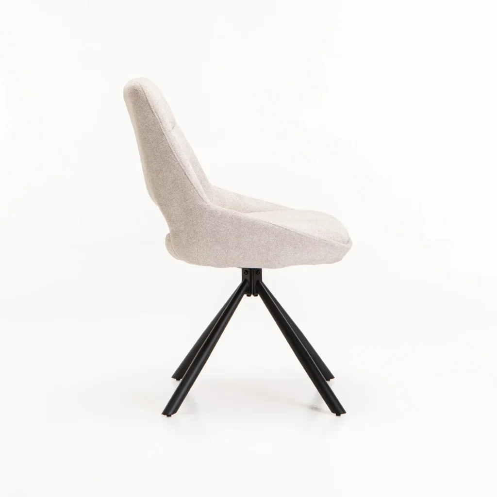 PRATO FABRIC SWIVEL DINING CHAIR - Image 3