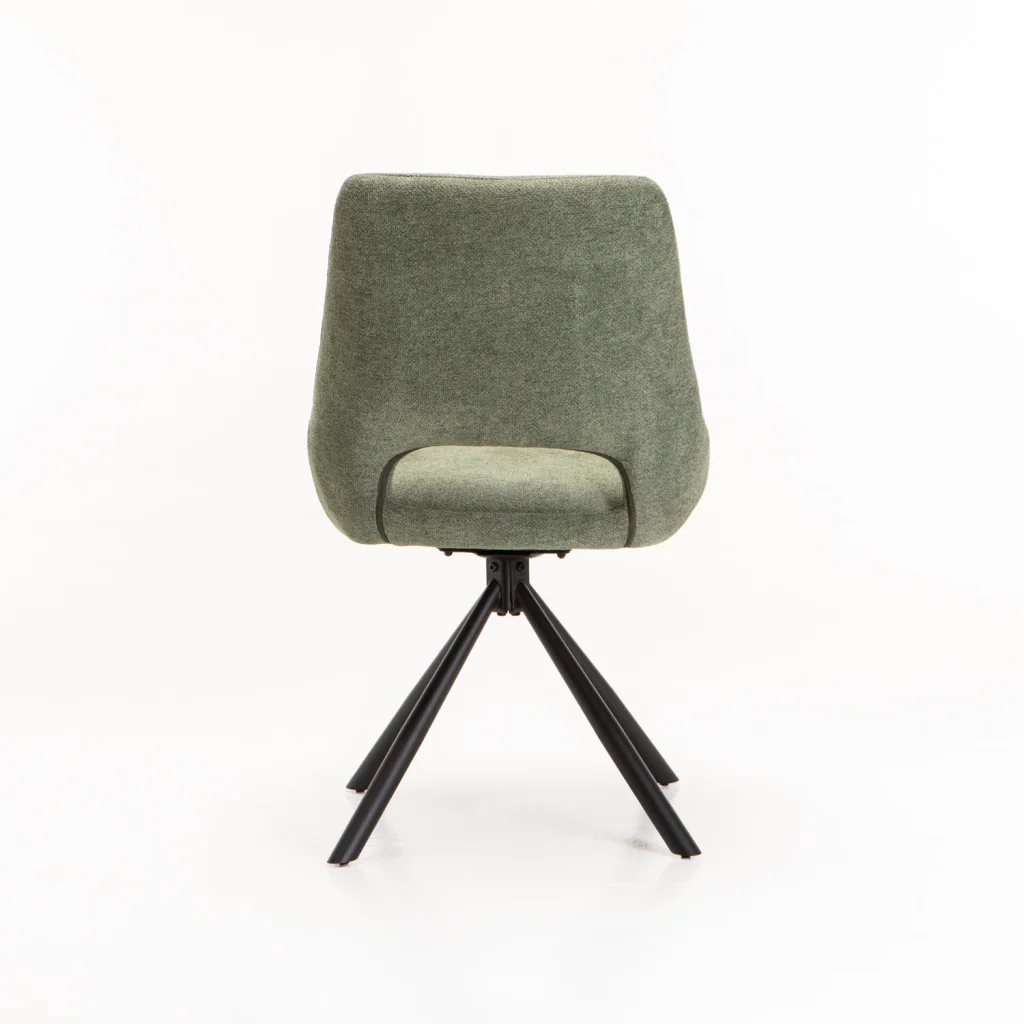 PRATO FABRIC SWIVEL DINING CHAIR - Image 9