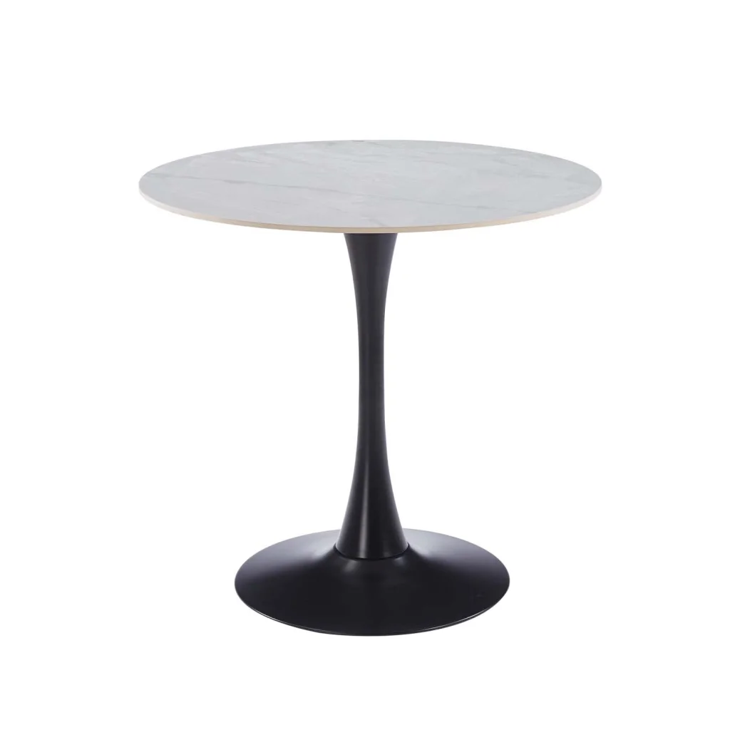 REMY 80cm ROUND STONE TOP DINING TABLE - Image 3
