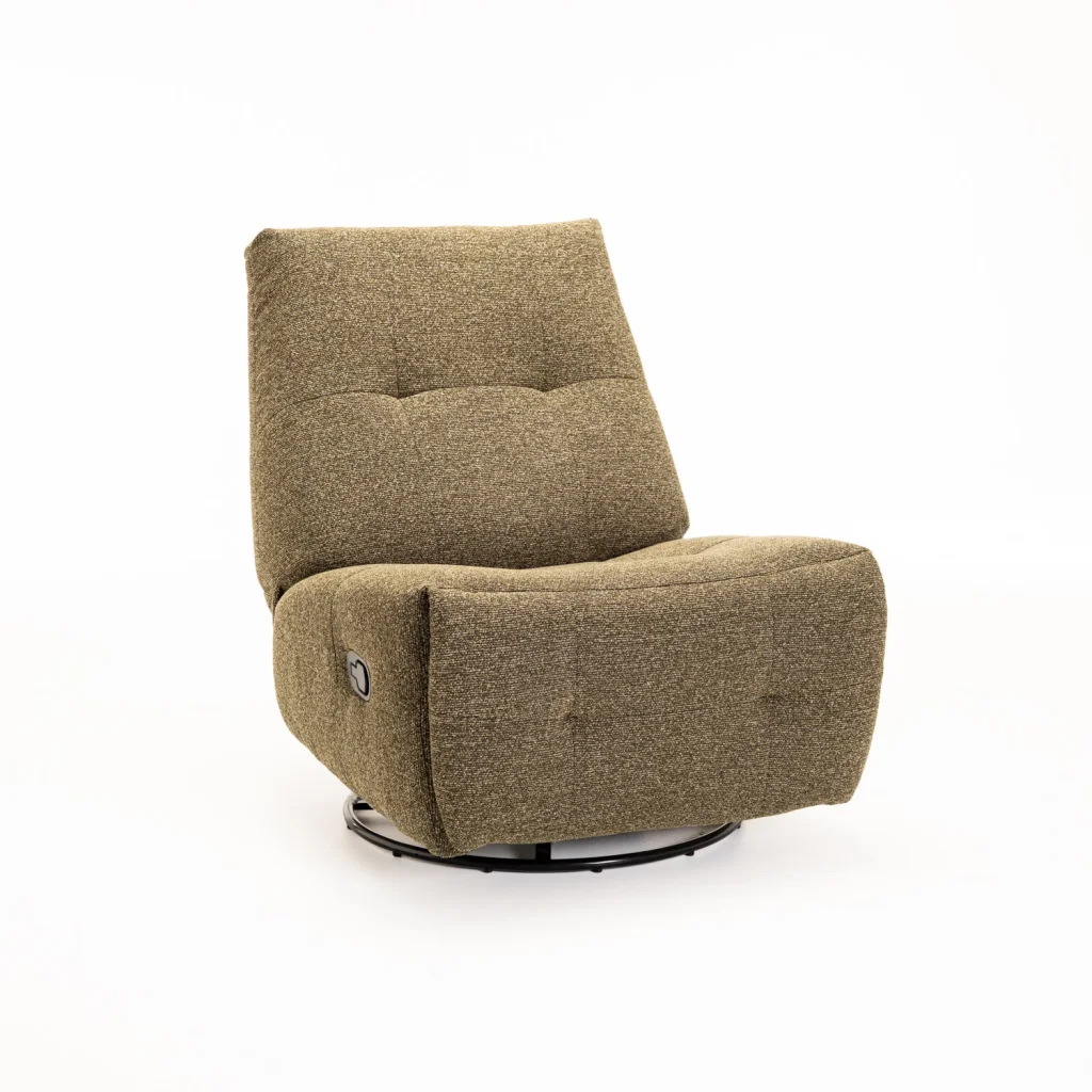 RENZO FABRIC ARMLESS SWIVEL RECLINER - Image 15