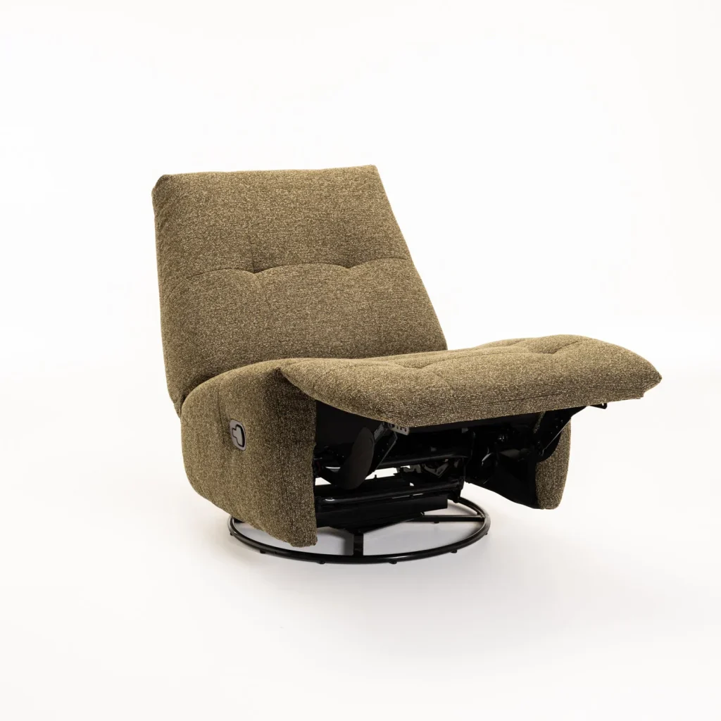 RENZO FABRIC ARMLESS SWIVEL RECLINER - Image 16