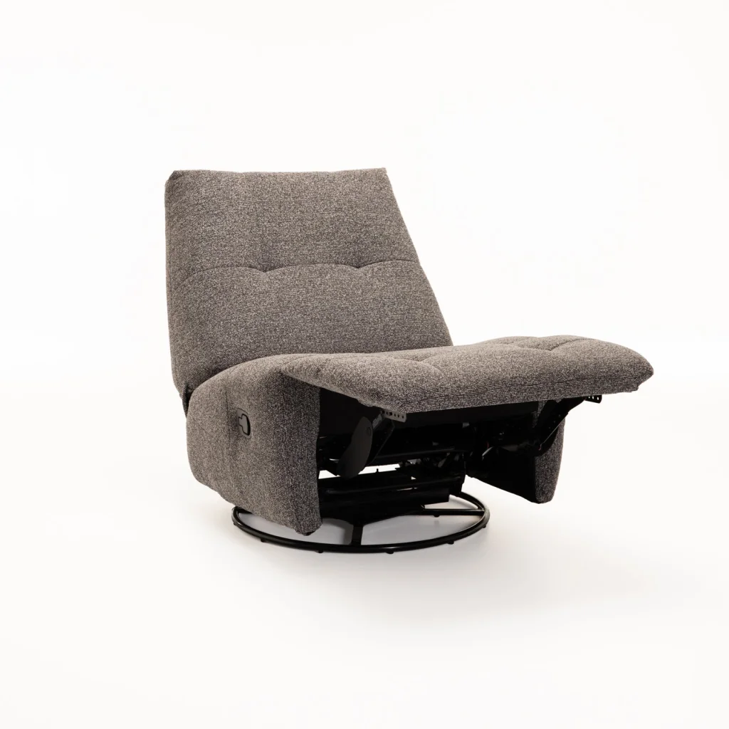 RENZO FABRIC ARMLESS SWIVEL RECLINER - Image 2