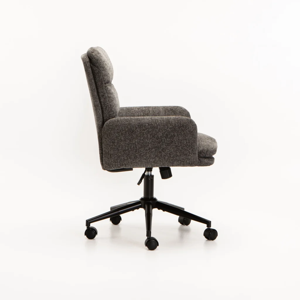 RILEY FABRIC OFFICE CHAIR - GREY - Image 3