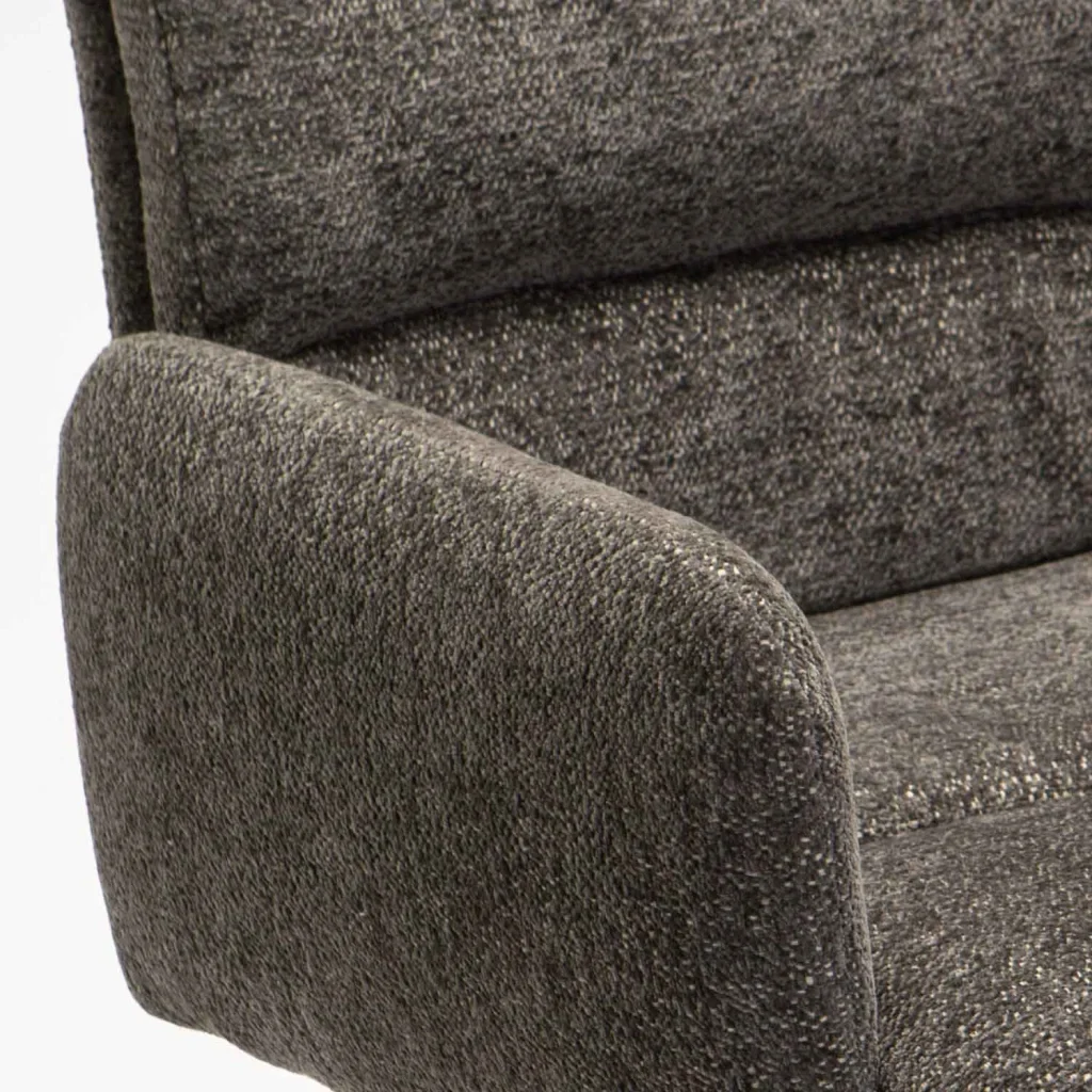 RILEY FABRIC OFFICE CHAIR - GREY - Image 6