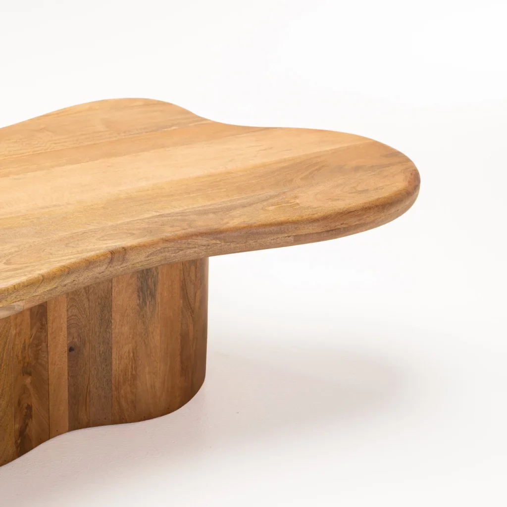 RUMI 130x70cm SOLID WOOD COFFEE TABLE - Image 4