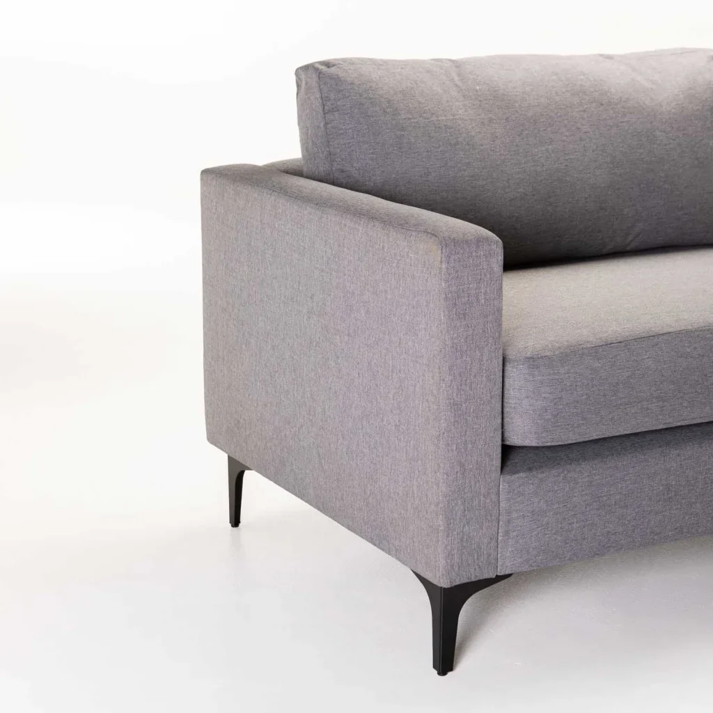 SANTINO FABRIC 3 SEATER COUCH - BLACK LEG - Image 10