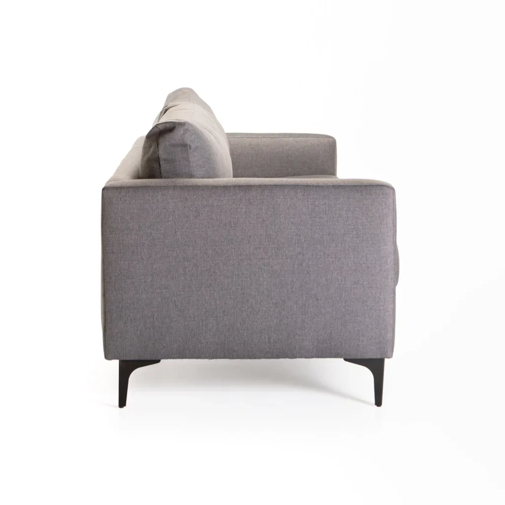 SANTINO FABRIC 3 SEATER COUCH - BLACK LEG - Image 3