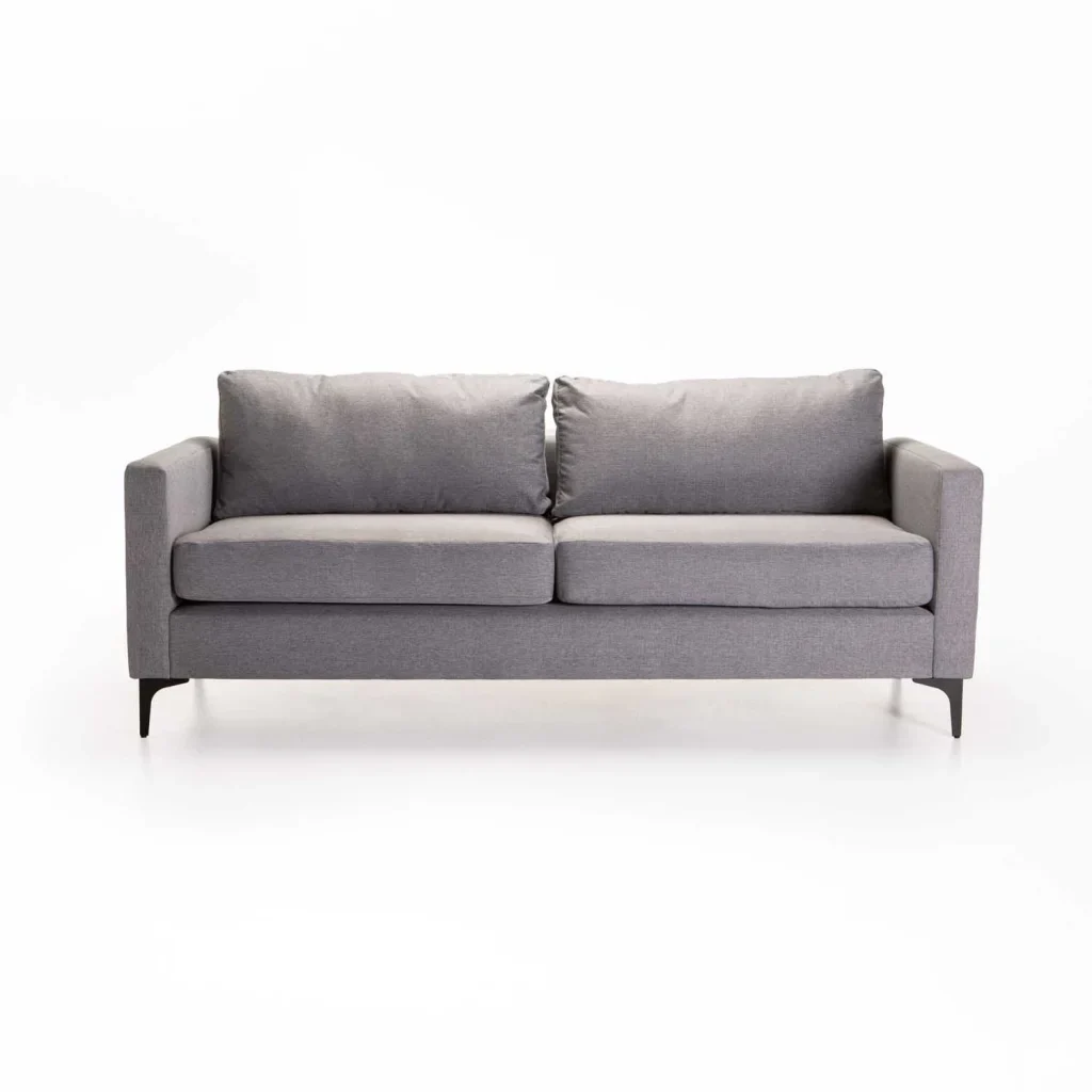 SANTINO FABRIC 3 SEATER COUCH - BLACK LEG - Image 7