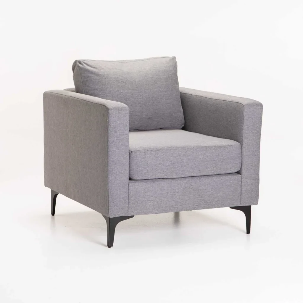 SANTINO FABRIC ARMCHAIR - BLACK LEG