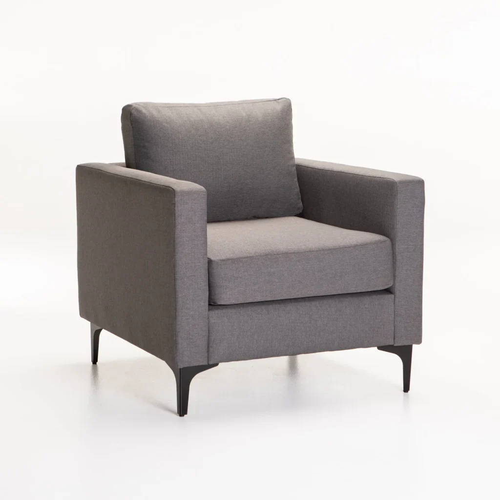SANTINO FABRIC ARMCHAIR - BLACK LEG - Image 6