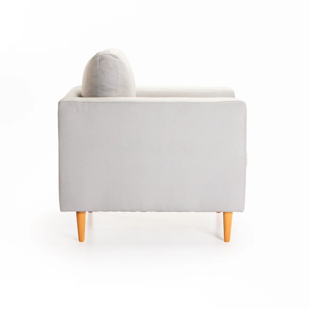 SANTINO FABRIC ARMCHAIR - PLATINUM/NATURAL LEG - Image 3