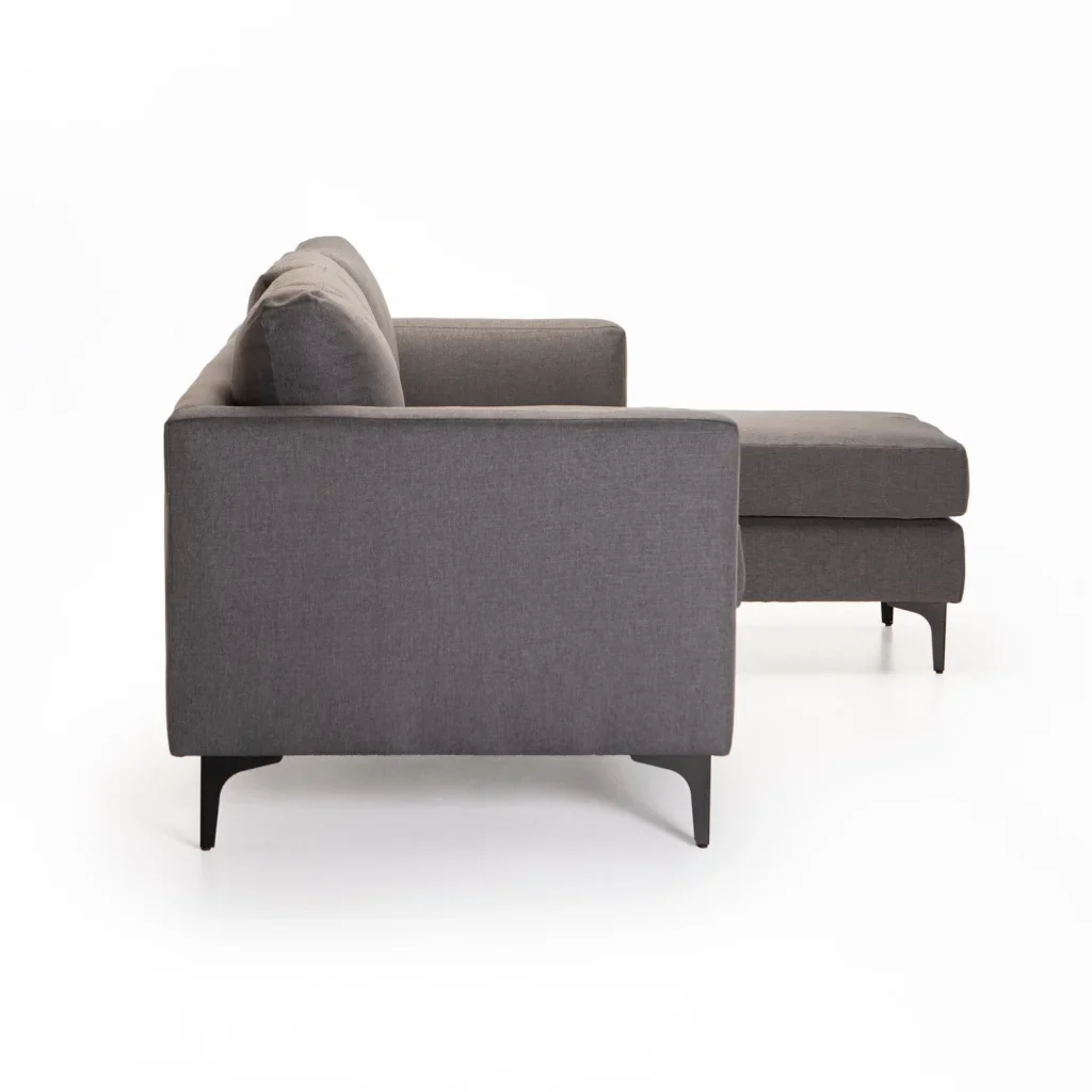 SANTINO FABRIC CORNER CHAISE - BLACK LEG - Image 7