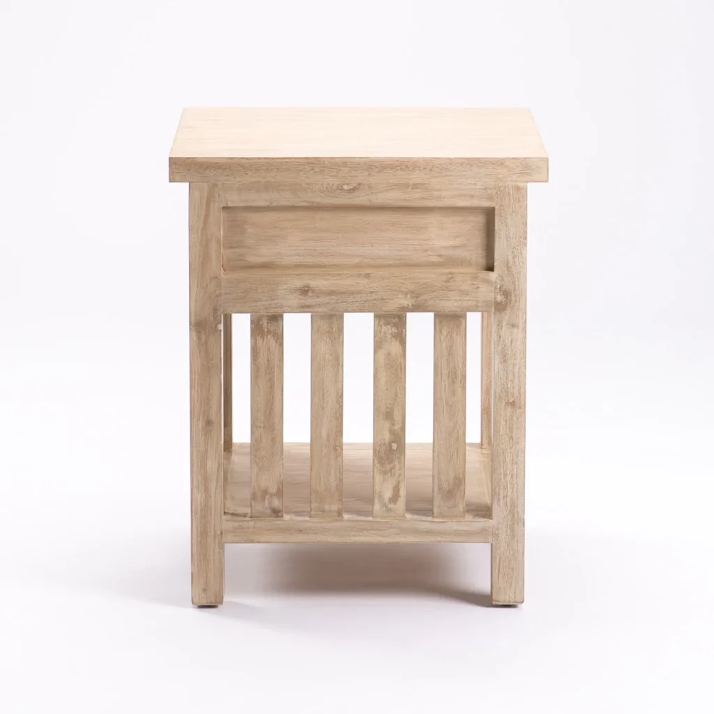 SARI WHITEWASH 1 DRAWER PEDESTAL - Image 4