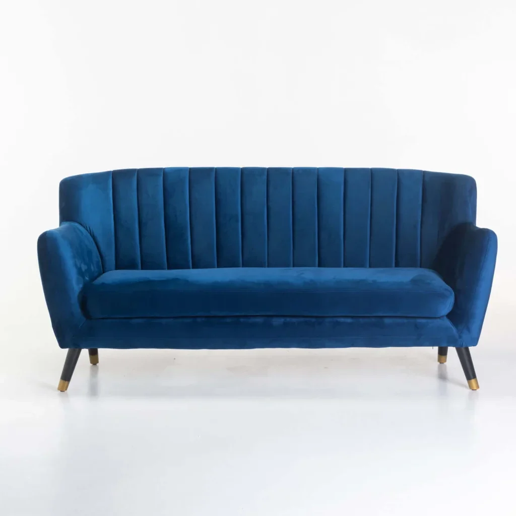 JUNO VELVET 3 SEATER COUCH - Image 2