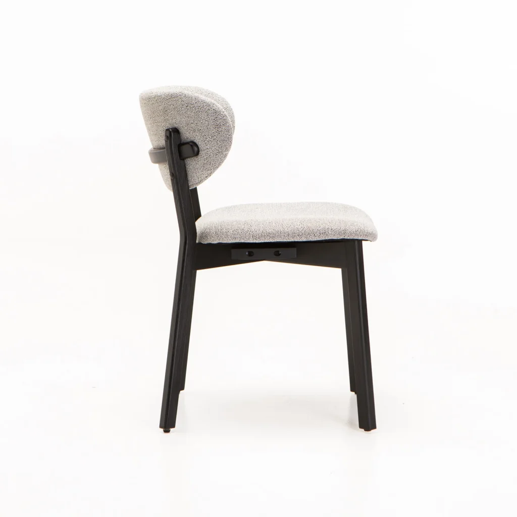 SOFIA WOODEN DINING CHAIR-BLACK LEG - Image 3